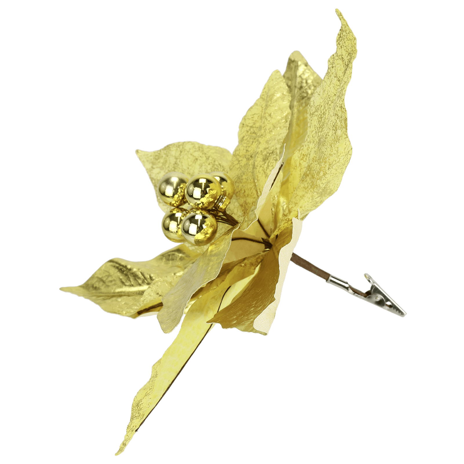 Künstliche Poinsettia mit Clip 25 cm - 2 Künstliche Poinsettia mit Clip 25 cm - 2