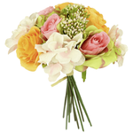 Bouquet artificiel de roses et d'hortensias 28 cm - 0