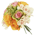 Bouquet artificiel de roses et d'hortensias 28 cm - 1
