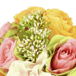 Bouquet artificiel de roses et d'hortensias 28 cm - 2