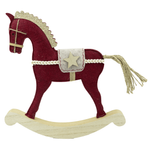 Caballo balancín de fieltro 28 x 30 cm - 0