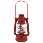 Sound lantern with snow effect in red 24.5 cm  - 0