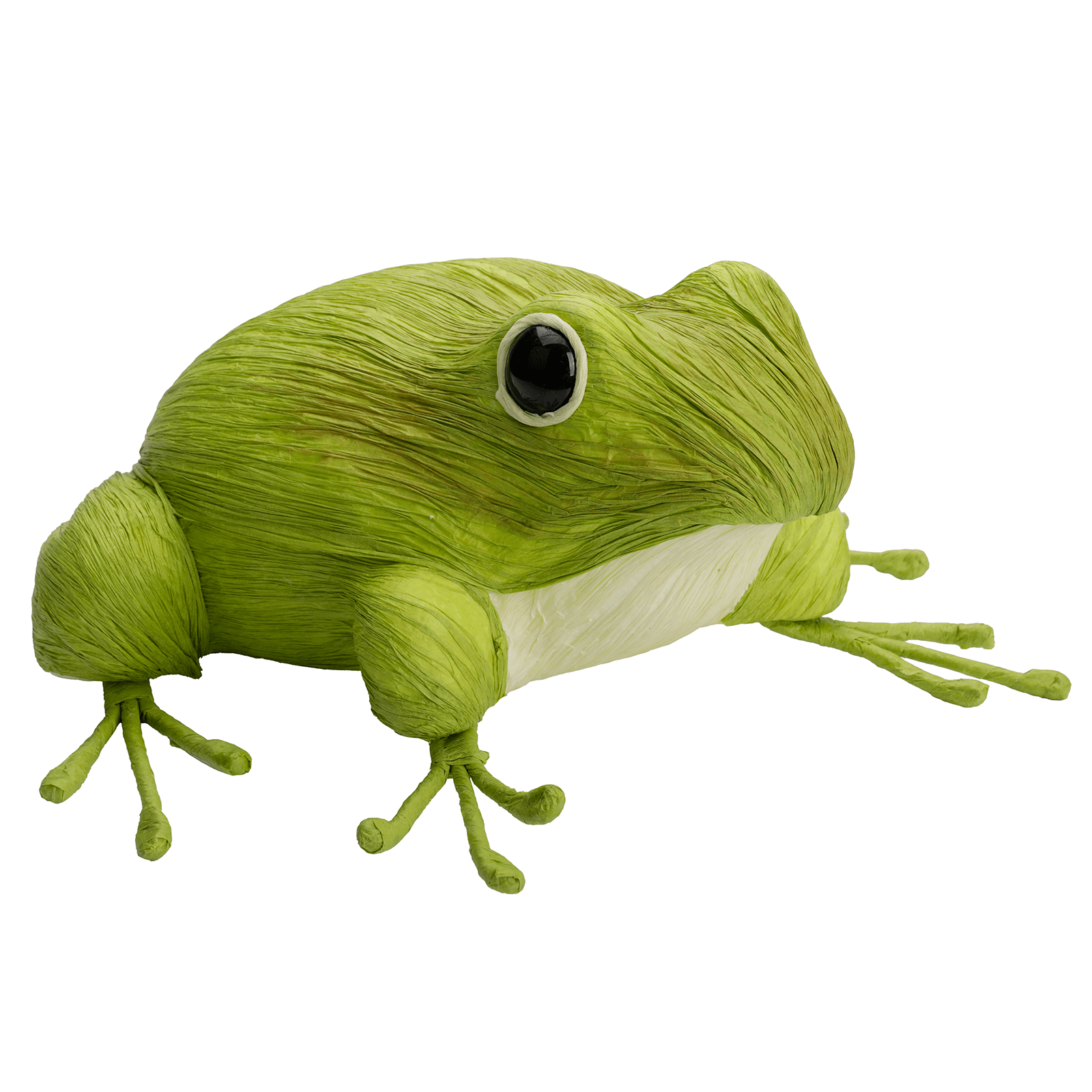 Grenouille verte décorative en papier 24 cm - 0