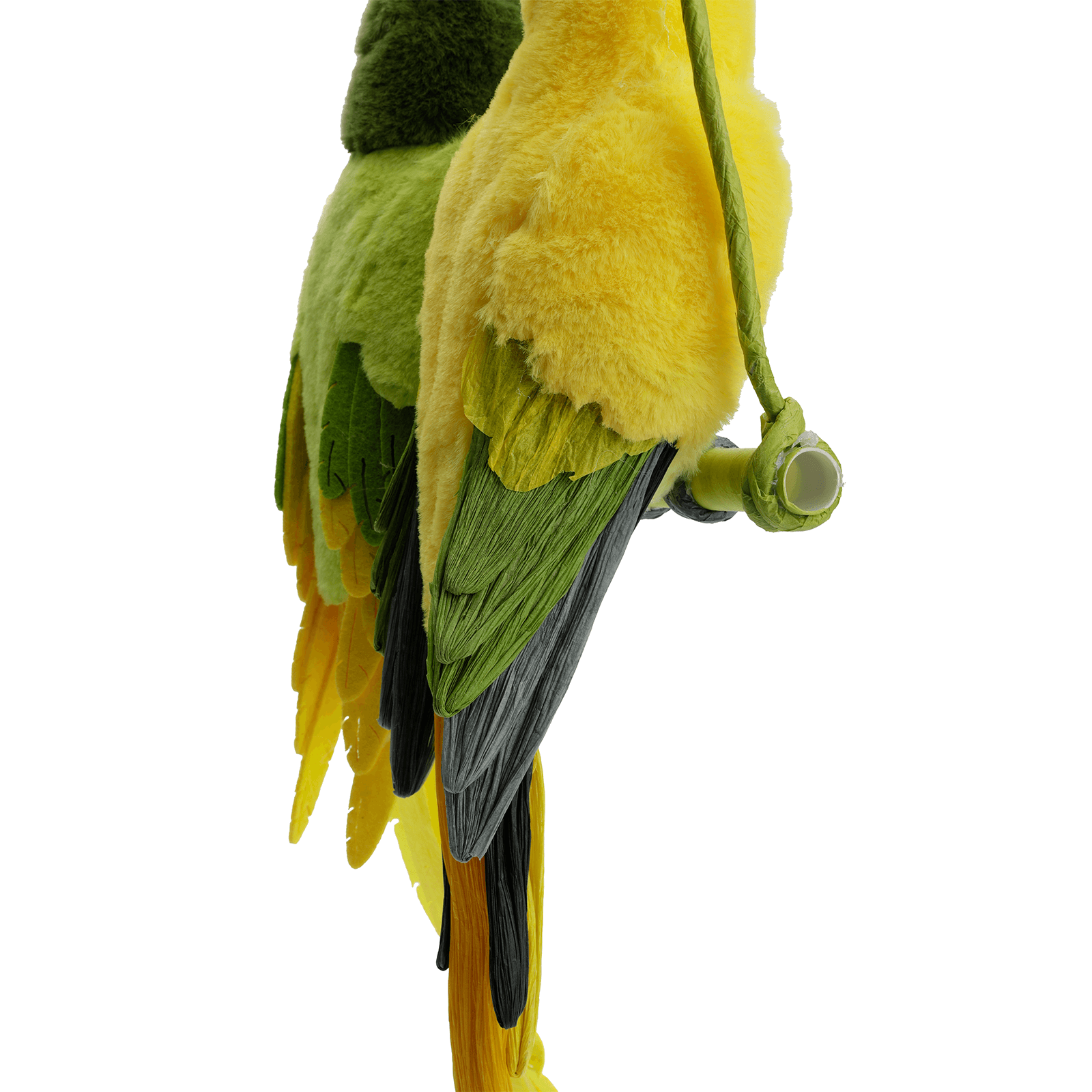 Set de perroquets décoratifs à suspendre en peluche et plumes 45 cm  - 5