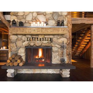 XXL fabric banner "Open fireplace" flame retardant