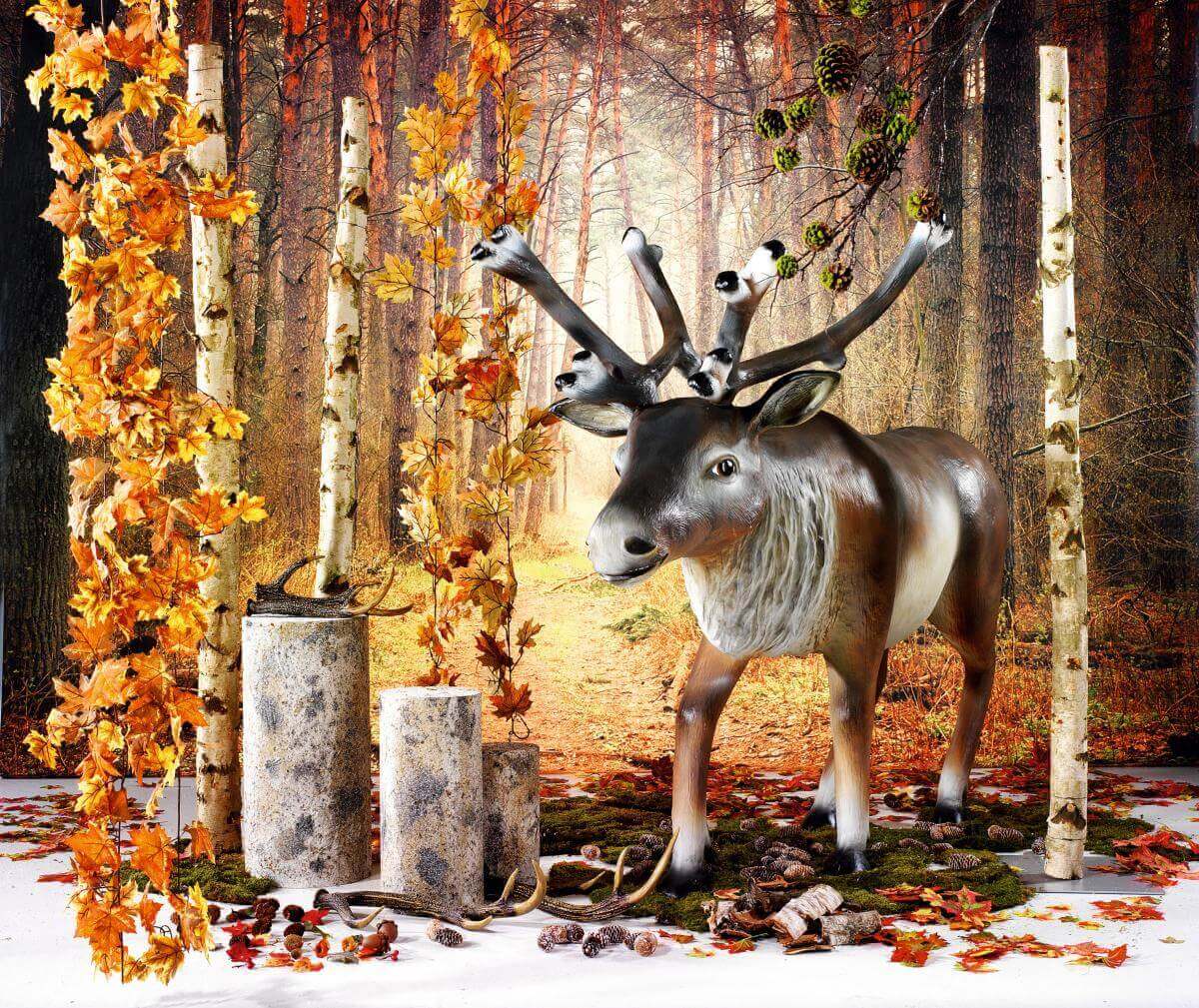 XXL fabric banner "Autumnal forest path" flame retardant - 6 XXL fabric banner "Autumnal forest path" flame retardant - 6