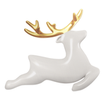Reindeer display, white / gold - 1