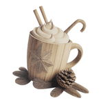 Hot chocolate" display, wood - 1