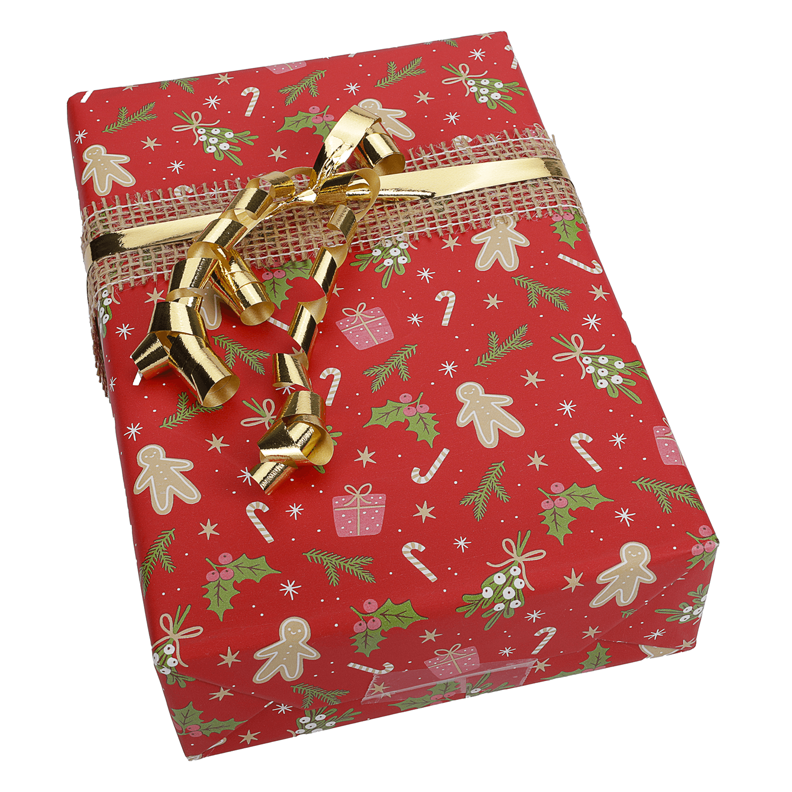 Geschenkpapier Lebkuchen rot 50 cm, 50 m - 2