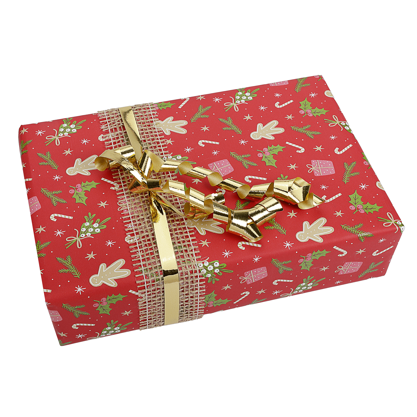 Geschenkpapier Lebkuchen rot 50 cm, 50 m - 3