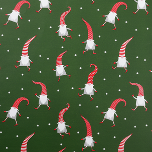Papel de regalo gnomo verde 50 cm, 50 m