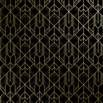 Papel de regalo ornamento dorado negro 50 cm, 50 m - 0