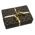 Papel de regalo ornamento dorado negro 50 cm, 50 m - 1