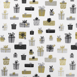Papel de regalo oro regalos blanco 50 cm, 50 m - 0