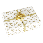 Geschenkpapier Goldtannen weiß 50 cm, 50 m - 1