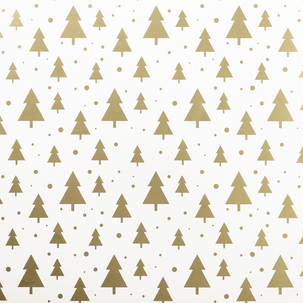 Geschenkpapier Goldtannen weiß 50 cm, 50 m