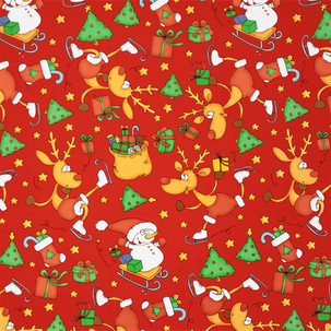 Geschenkpapier Rudolph rot 50 cm, 50 m