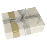 Geschenkpapier Leinenoptik gold 50 cm, 50 m - 2