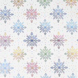 Lumifol metallic foil crystals white / iridescent 100 cm, 10 m