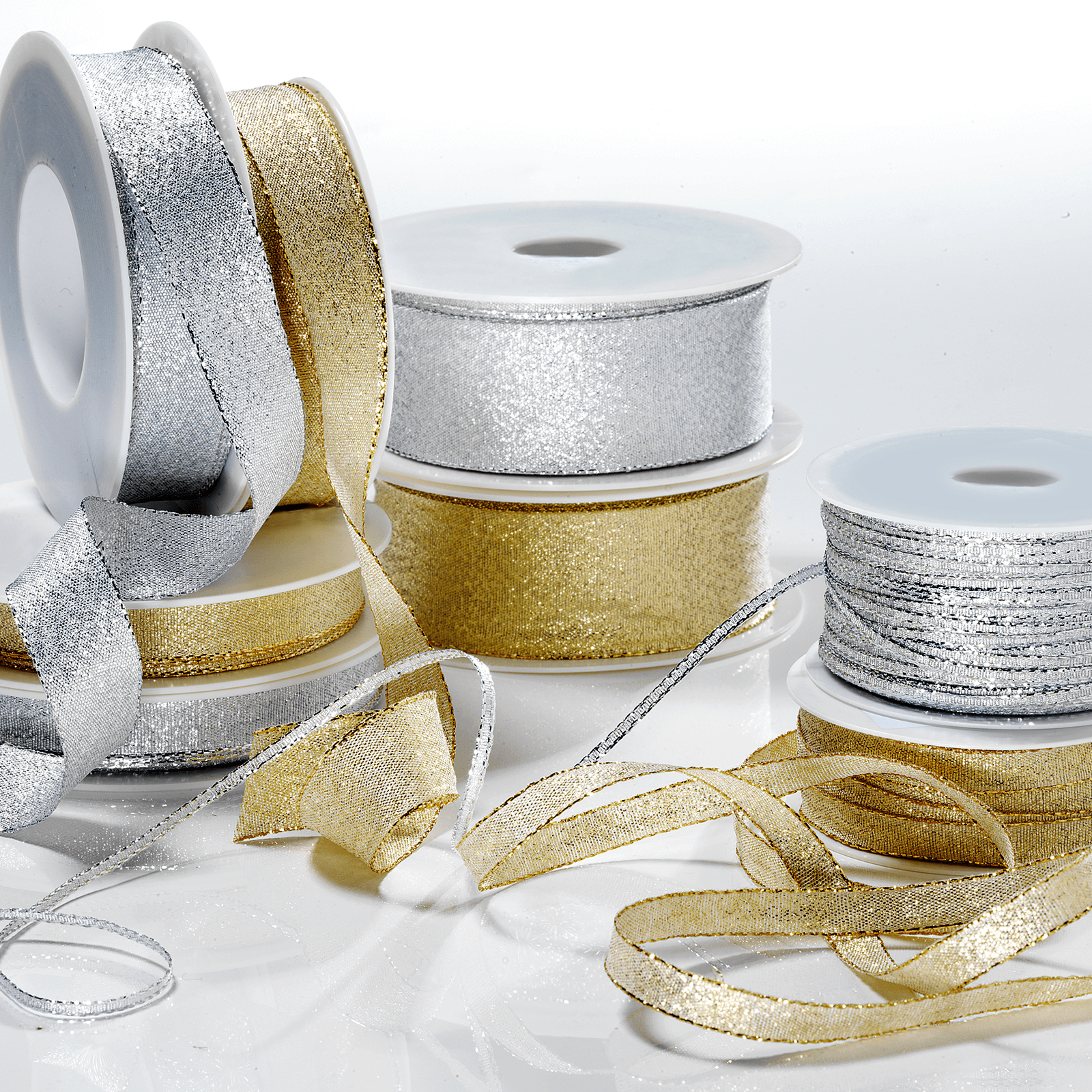 Geschenkband "Glamour" 60 mm x 20 m gold - 4 Geschenkband "Glamour" 60 mm x 20 m gold - 4