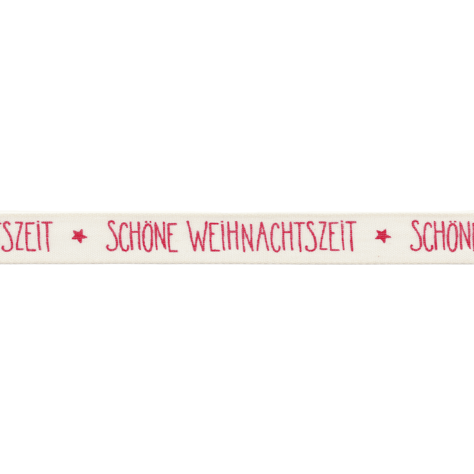 Stoffband Schöne Weihnachtszeit mit stabiler Kante 15 mm / 18 m - 1 Stoffband Schöne Weihnachtszeit mit stabiler Kante 15 mm / 18 m - 1