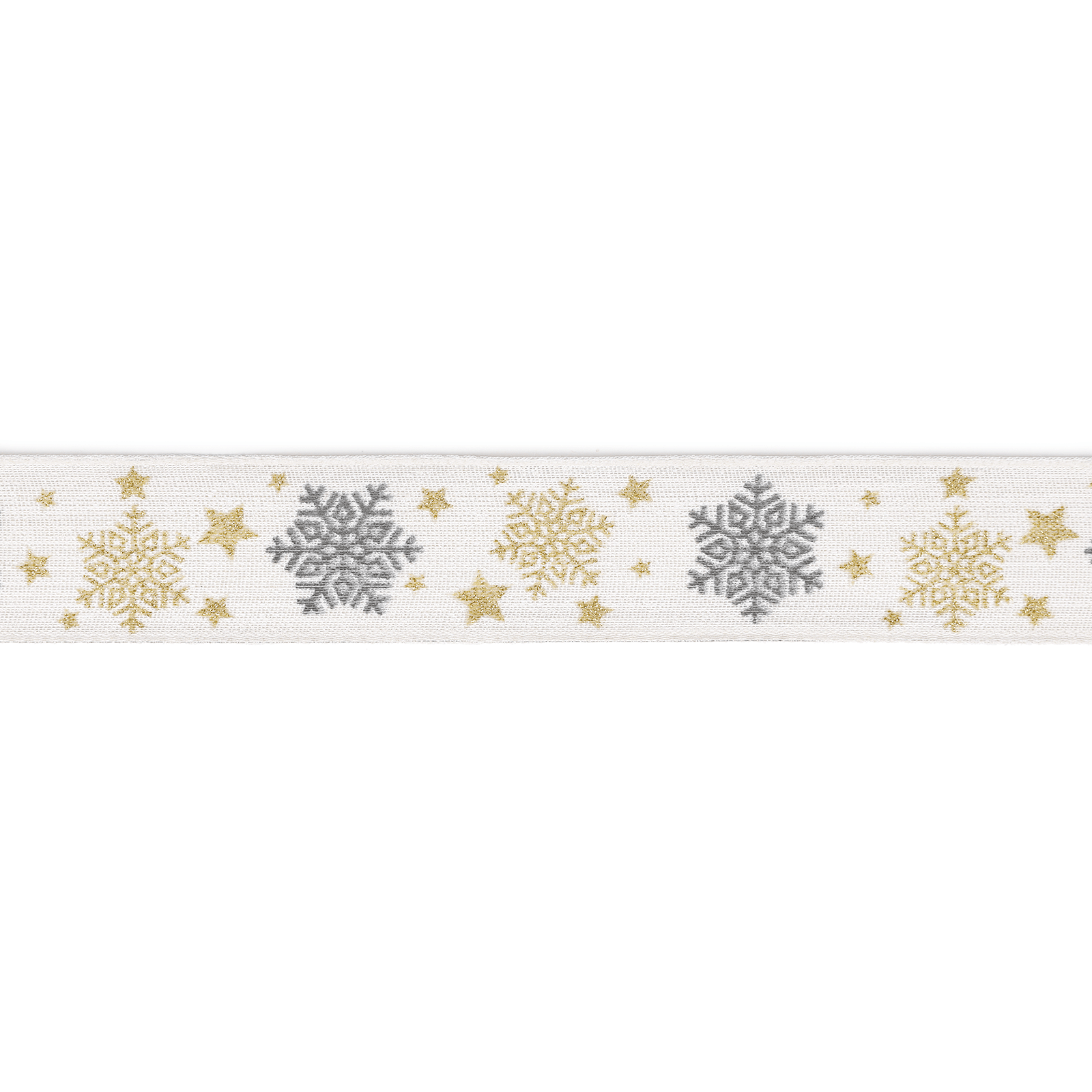 Geschenkband Eiskristalle mit Draht 25 mm / 18 m - 1 Geschenkband Eiskristalle mit Draht 25 mm / 18 m - 1