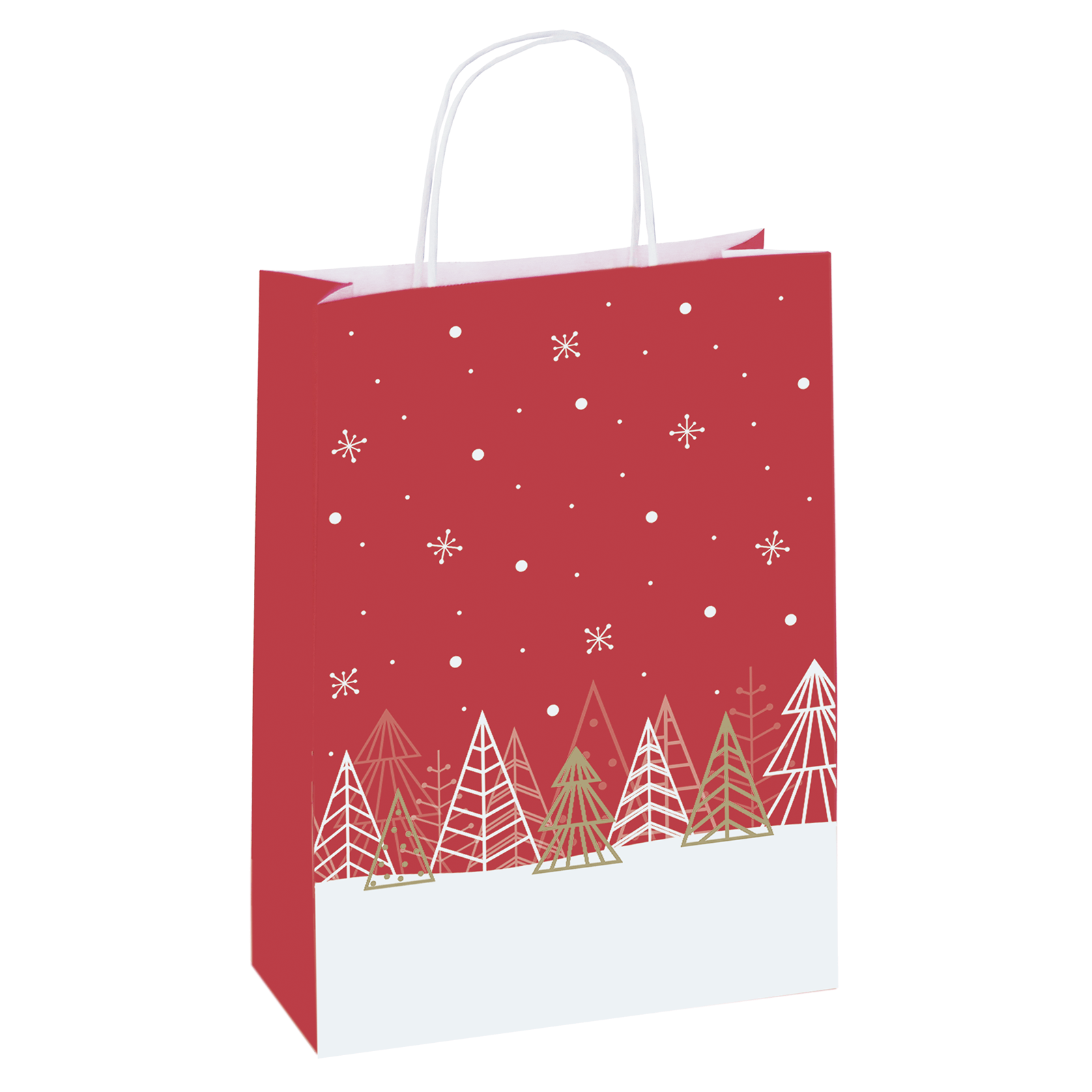 Carrier bags winter forest, red, 50 pcs. - 0 Carrier bags winter forest, red, 50 pcs. - 0