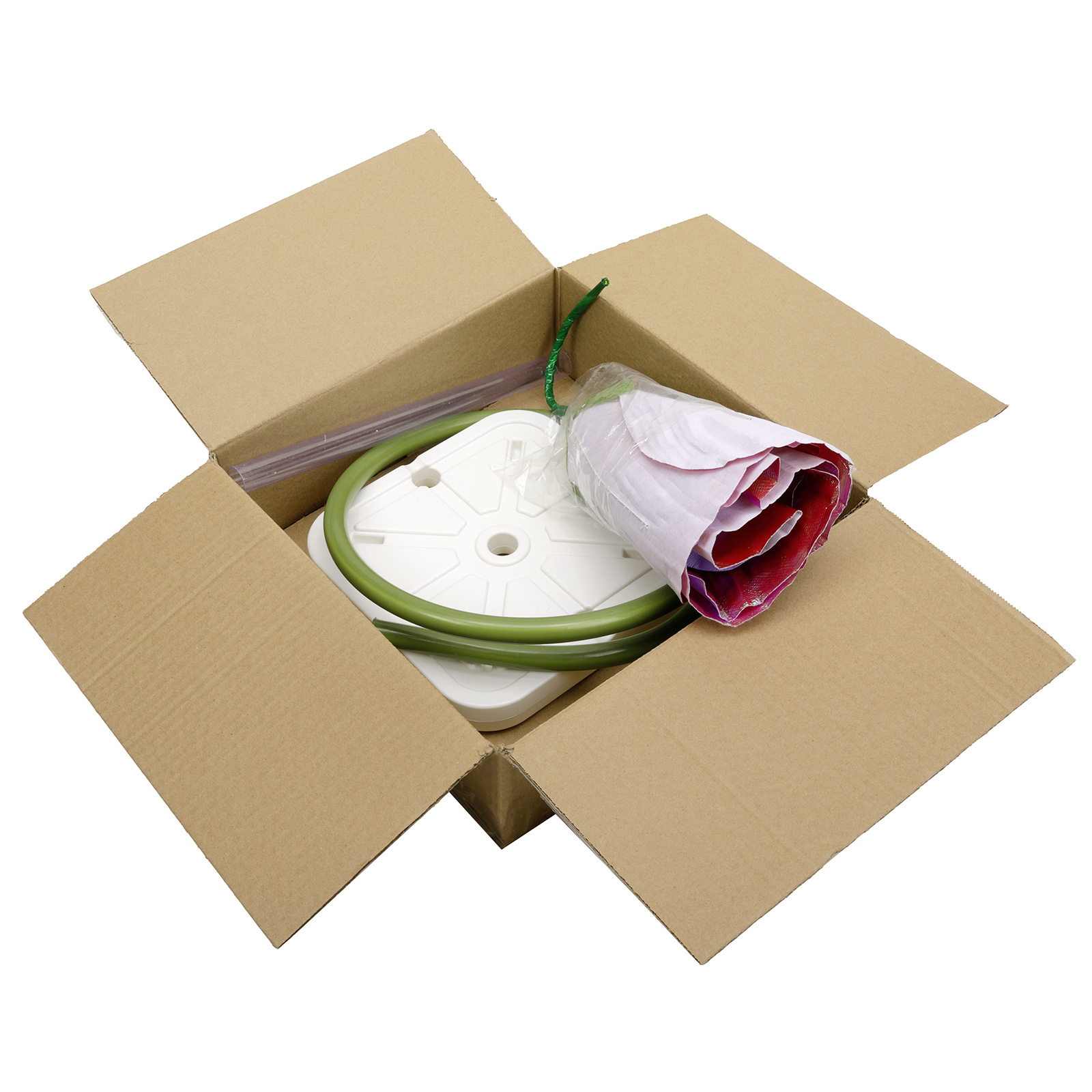 Artificial peony pink iridescent made of textile 150 x 35 cm - 1