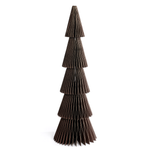 Honeycomb paper fir trees in brown with gold edge  - 0