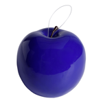 Künstlicher Deko Apfel blau glänzend aus Hartschaum - 1