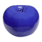 Künstlicher Deko Apfel blau glänzend aus Hartschaum - 0