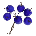 Pomme Décorative Artificielle Bleu Brillante en Mousse Rigide - 0