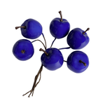 Pomme Décorative Artificielle Bleu Brillante en Mousse Rigide - 1
