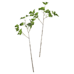Branche de ginkgo artificielle avec feuilles vertes 70 cm - 3