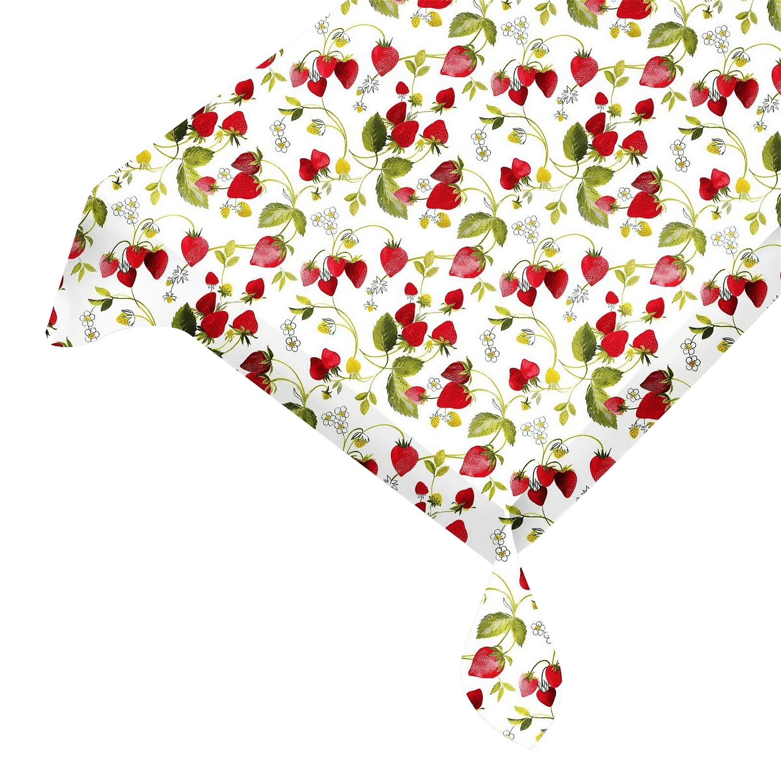 Abwaschbare Wachstuch-Tischdecke "Erdbeeren", Meterware 140 cm breit - 0 Abwaschbare Wachstuch-Tischdecke "Erdbeeren", Meterware 140 cm breit - 0