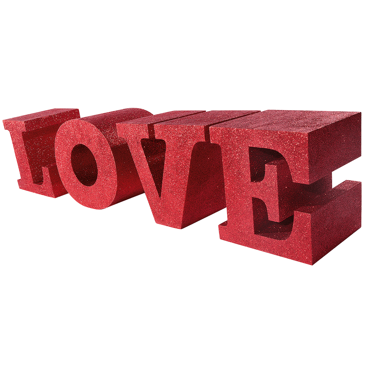 XXL Letras decorativa LOVE, rojas 49x43cm - 1 XXL Letras decorativa LOVE, rojas 49x43cm - 1