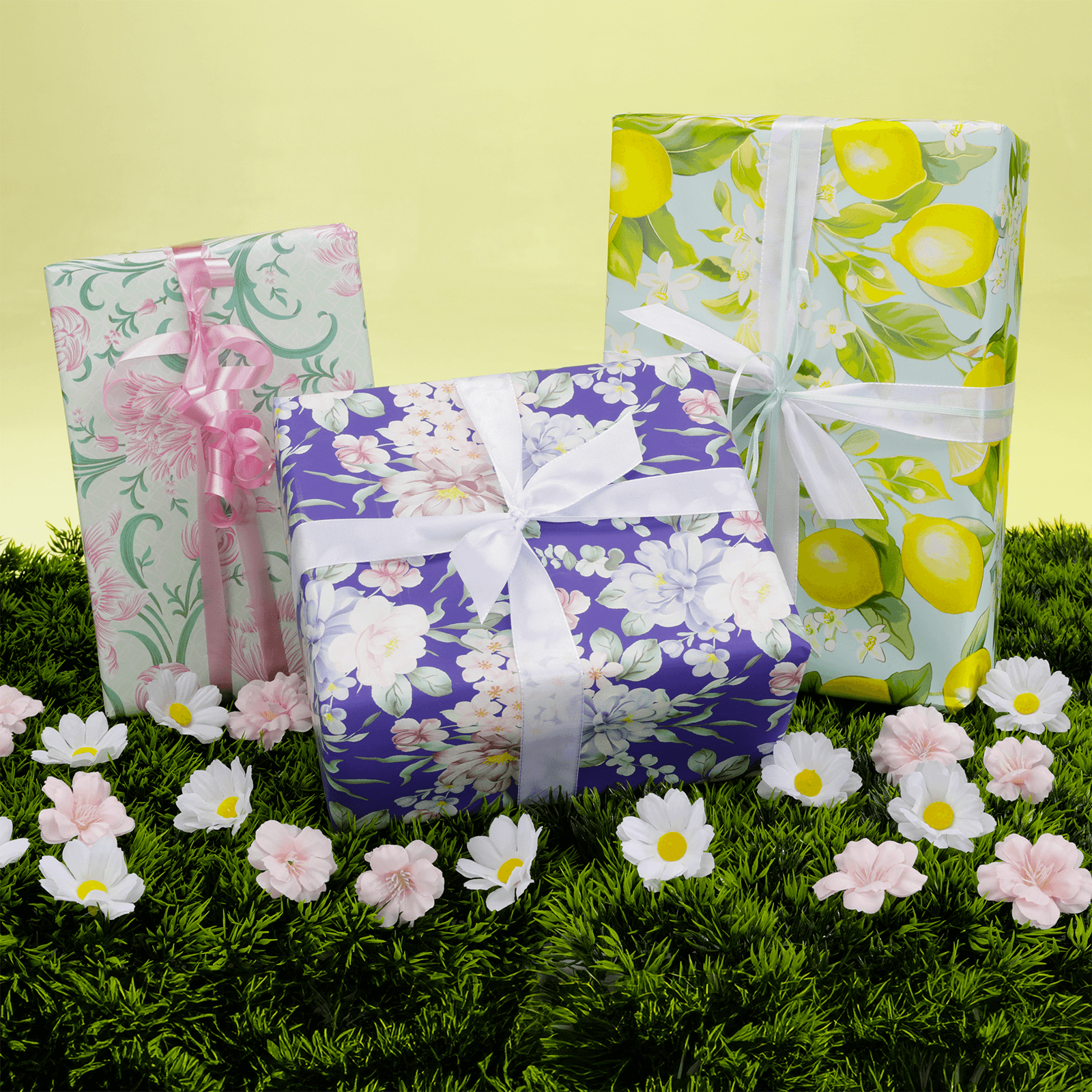 Geschenkpapier Flower Power 50 cm, 50 m - 2 Geschenkpapier Flower Power 50 cm, 50 m - 2