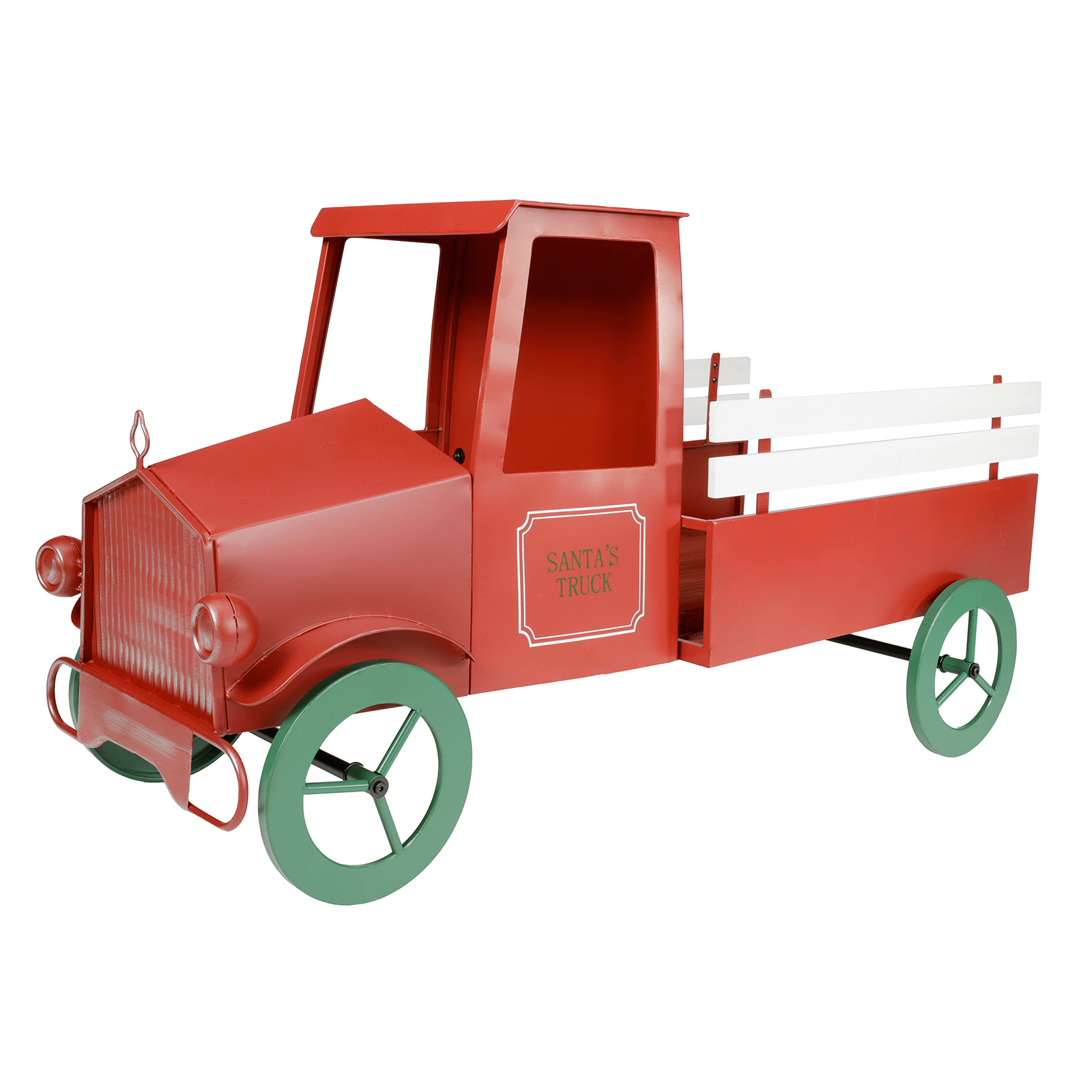 Camión decorativo de metal rojo 63 x 101 cm - 0