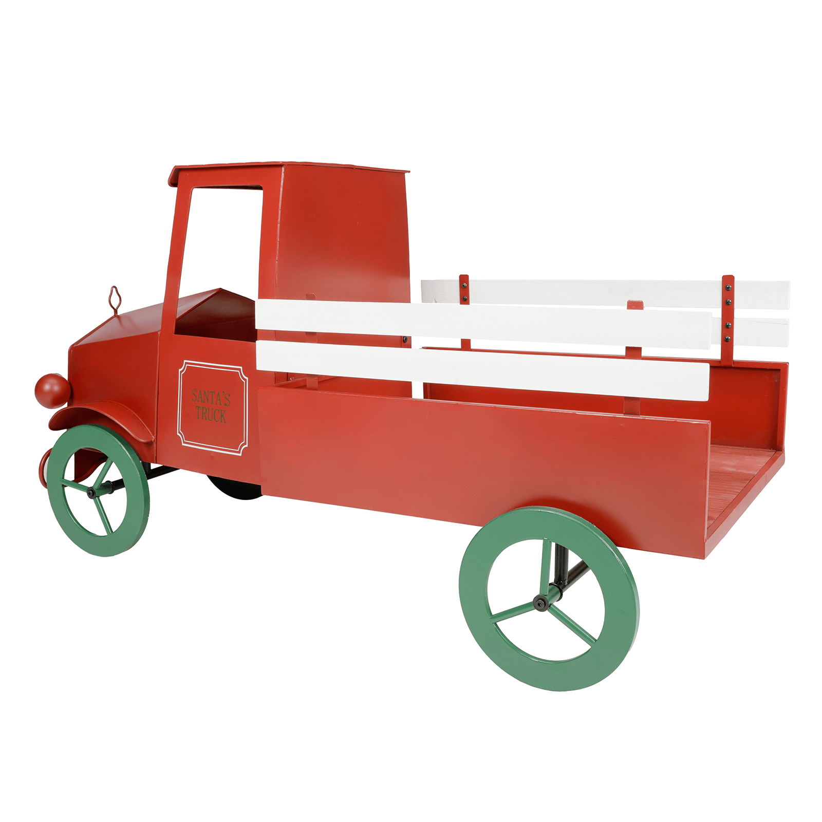 Camión decorativo de metal rojo 63 x 101 cm - 1