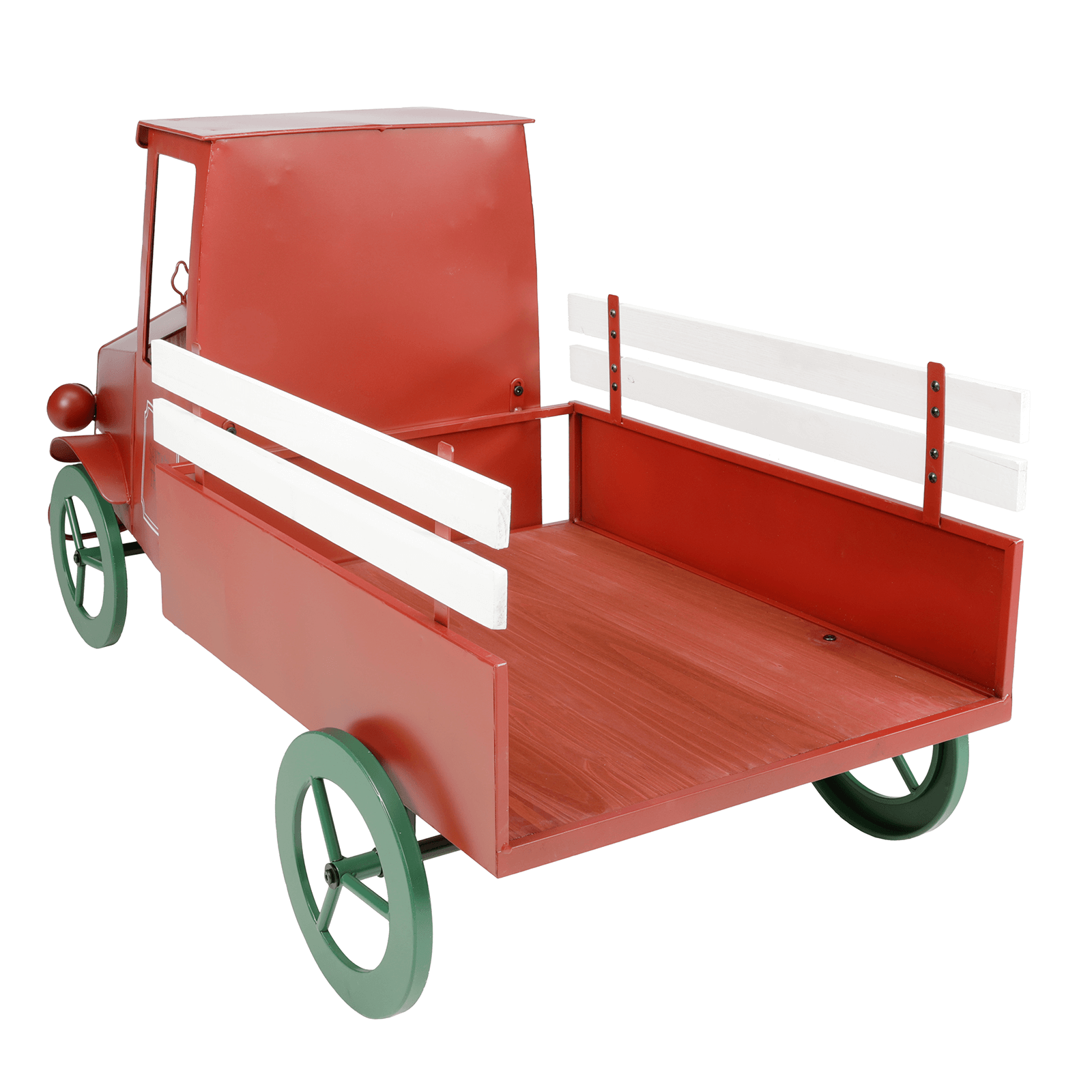 Camión decorativo de metal rojo 63 x 101 cm - 2