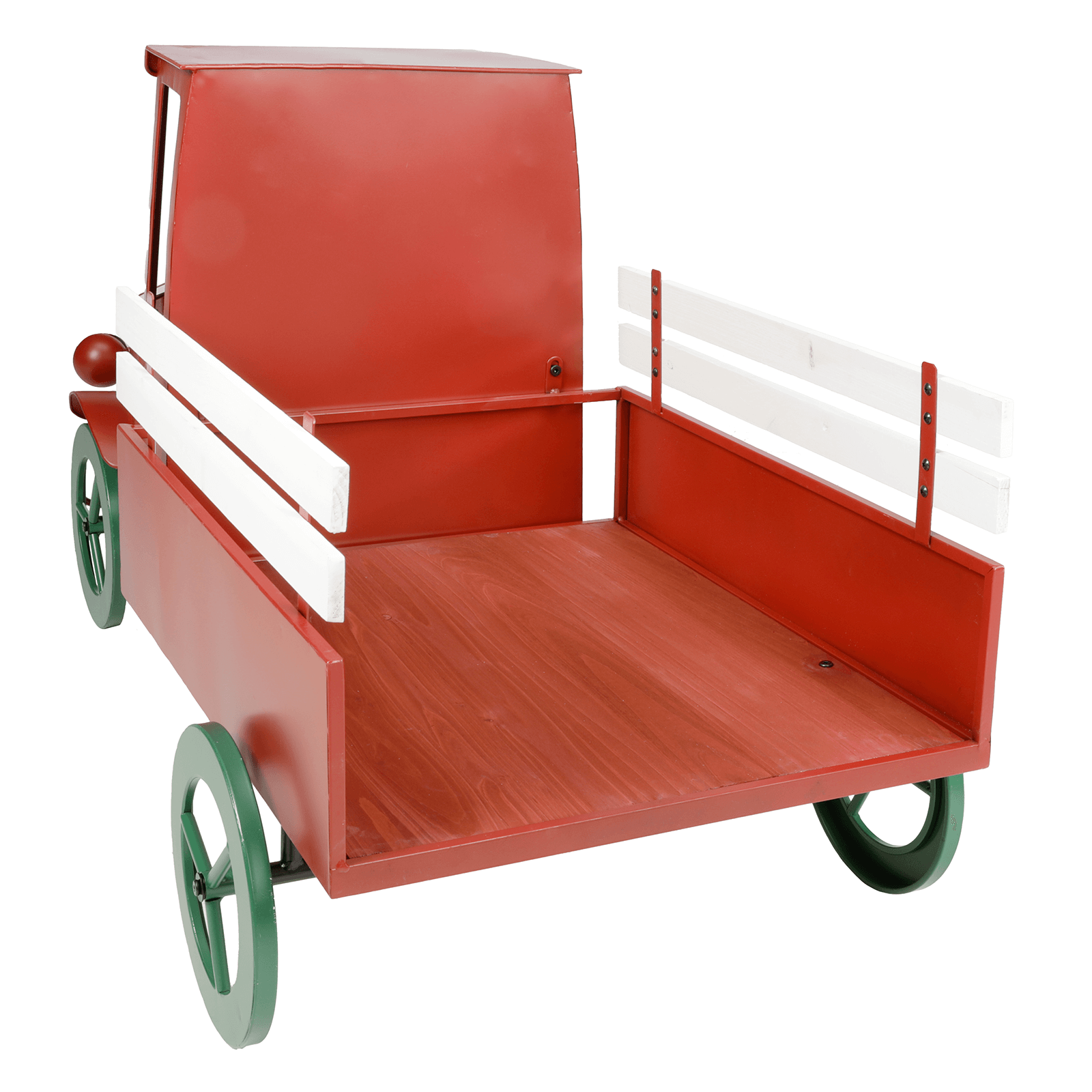 Camión decorativo de metal rojo 63 x 101 cm - 3