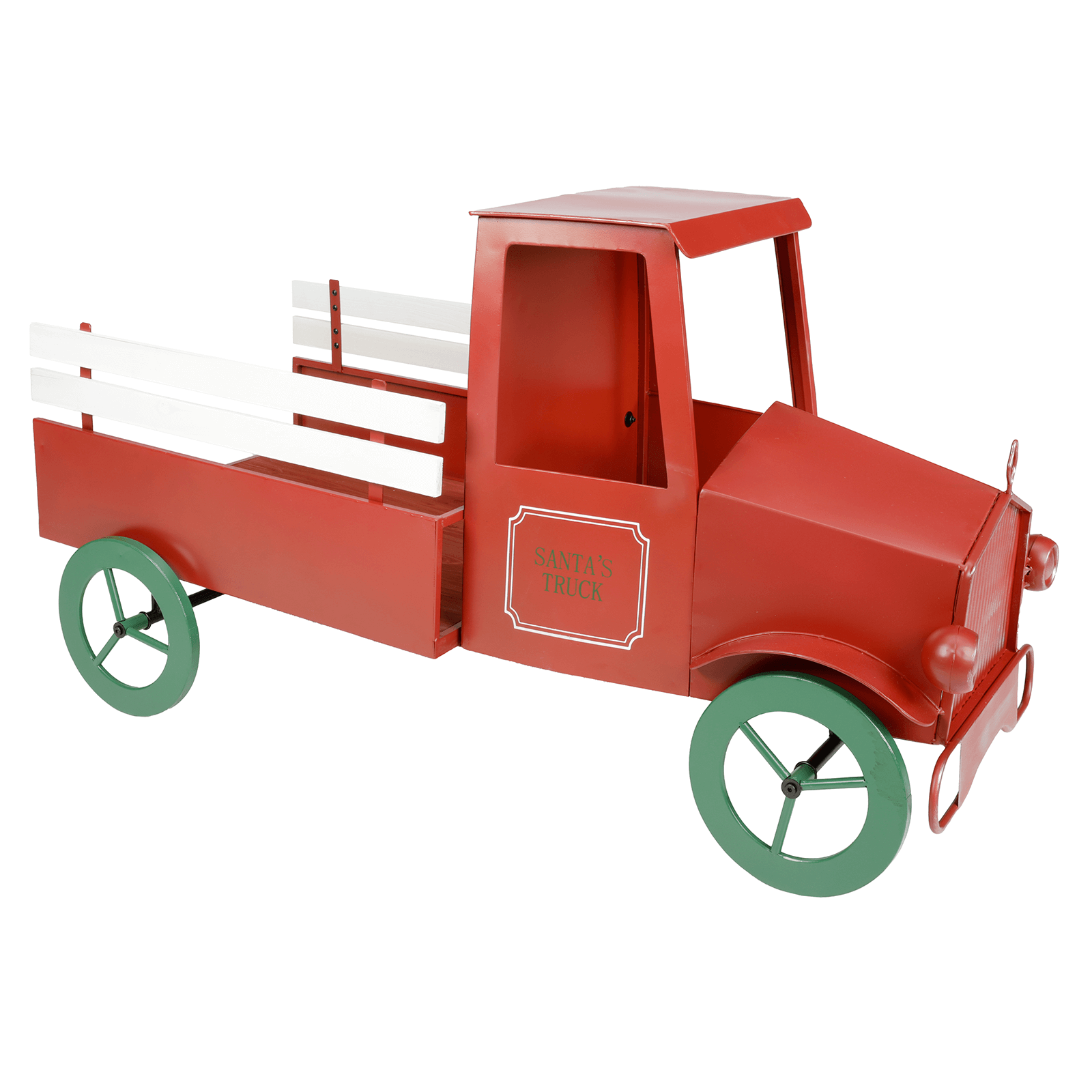 Camión decorativo de metal rojo 63 x 101 cm - 4