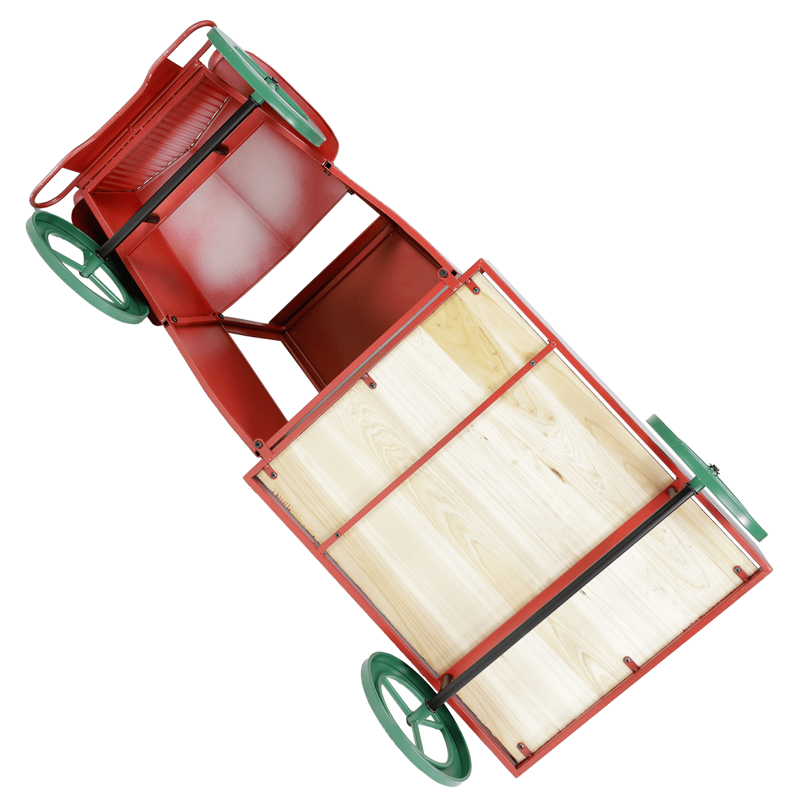 Camión decorativo de metal rojo 63 x 101 cm - 6