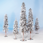 Snowy Artificial Alpine Fir Tree 120 cm - 3