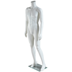 Mannequin man without head standing white - 4