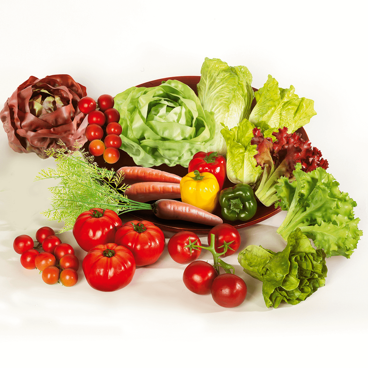 Tomaten Rispen rot Lebensmittel-Attrappe, 2 Rispen - 3 Tomaten Rispen rot Lebensmittel-Attrappe, 2 Rispen - 3