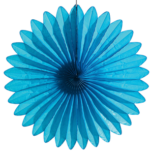 Decorative fan blue Ø 44 cm