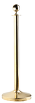 Barrier post for people guidance system, 94 cm high, brass, gold - 0