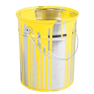 
Decorative paint bucket 23 cm high, yellow