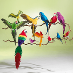 Decorative parrot blue-yellow, length 70 cm - 3